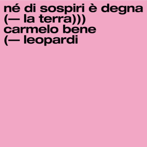Mostra Carmelo Bene